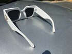 Authentic Chanel White Quilted Oversized Sunglasses Gold Cc Logo Made In Italy L