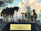 Silhouette Advertising Sign Cowboy Horse Western Liquor Bar Billings Montana