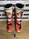 Alpinestars Tech 3 Motocross Mx White Red Boots Off Road Size Uk 9 - Us 10 Eu 43