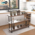 3-tier Industrial Pipe Table Leg Set Iron Base Legs Rustic Iron Pipe Shelves