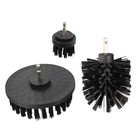 Abn Black Hard Scrubber Drill Attachment Brush 3pc Set For 1 4in Power Drill