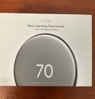 Google Nest Learning Thermostat 4th Gen W  Temperature Sensor - Polished Silver