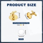 16mm Brass Blank Cufflink Kit-12pcs silver Tone gold Tone gunmetal 