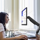 Gas Spring Monitor Arm 32 Inch Single Mount Desk Vesa Computer Stand Support