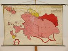 School Wall Map Map Austria Habsburg Monarchy 161x110cm Vintage  1960