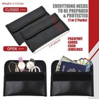 Fireproof Document Bag 7 9 x 4 5  Waterproof Fire Safe Cash Money Pouch Storage
