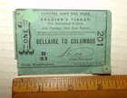 1860 s Confederate Union Soldier s Ticket On B o Railroad Civil War Columbus Oh