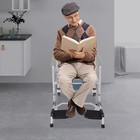 Bedside Commode Chair  Rolling Shower Wheelchair  Foldable Height Adjustable Toi