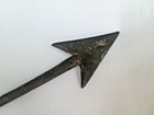 ---antique Copper Lightning Rod 11 75 Inch Arrow     As Is