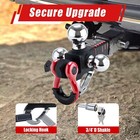 Tri Ball Hitch Trailer Mount  Tow Hook   Clevis Shackle Fits 2  Receiver W  Lock
