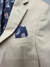 Lauren Ralph Lauren Blazer Boys Small Tan Suit Separate Sailboat Lining Nautical
