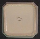 Gucci Vintage Ivory Gold Trim Square Signature Gg Porcelain Ashtray Trinket Tray