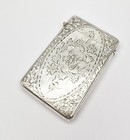 Edwardian Sterling Silver Calling Card Case Birmingham 1907