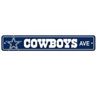 Cowboys Ave Metal Street Sign 4x16 Inches