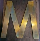 1 Large Bronze Or Brass Letter  w  Vintage 