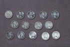 Canada 1953-1954 5c Elizabeth Ii Nickel Au Condition Km 50 Lot Of 14  11426
