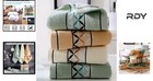4 Casual Cotton Hand Towels With Leaf Print - Softness And Durability Combined