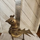 Rare Vintage Boho Brass Large Bird Falcon Incense Burner Statue