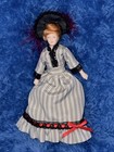 Dollhouse Porcelain Victorian Lady Doll Dress 1 12 Scale 5 5   