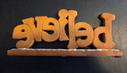 Gingerbread Cookie  believe  Sign - 12  - Tabletop Christmas Decor