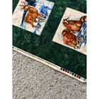 Vtg Woodsman Perry Wahe Maywood Studio Flannel Fabric Man Cave Animals 1702