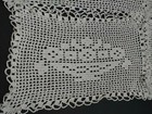 7 Pc White Vintage Hand Crochet Floral Pattern Placemat And Centerpiece Mat