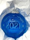 Hallmark Keepsake Christmas Commemorative 9th In Series Glass Ornament 2021 New