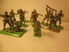 Britains Deetail Lot 11  Ww Ii  9 Us Infantry Soldiers   2 On 75 Mm Gun  Uk  70s