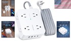Compact 8 Outlet Surge Protector Power Strip With 4 Usb C Ports - 900 Joules