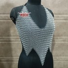Medieval Aluminum Chainmail Top Handmade Fantasy Costume For Cosplay Larp Armor