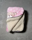 Zak And Zoey Pink Baby Blanket Bear Hot Heart Candy White Dots Reversible Sherpa