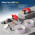 12gpm Electric Cordless Diesel Transfer Pump Kit  nozzle Selfpriming Fr Kerosene