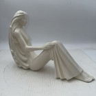 Vintage Nouveau Lady Figurine Deco Ceramic 17  Long Statue Vintage Damaged U2