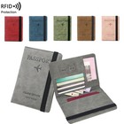 Slim Rfid Blocking Leather Passport Travel Wallet Id Card Holder Cover Case Usa