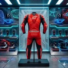 Premium One Piece Perforated Leather Motorcycle Racing Suit Track Motorbike New
