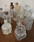 Lot Of 16 Antique Different Size Apothecary Drug Care Bottles