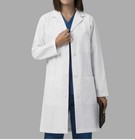Wonder Wink Scrubs Women s Student Long Lab Coat  - White  - Small 