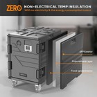 82 Qt Hot Box Food Warmer  Insulated Food Pan Carrier With Lockable Wheels Black