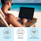 Lapgear 17 3-inch Laptop Lap Desk With Pillow  Wrist Rest  Storage - Espresso