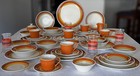 W  Dalton Imperial Tangerine P9261 Dinnerware  51 Pieces  Vintage  Made In Japan