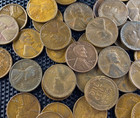 1928d 1929d Lincoln Wheat Pennies Full Roll 50 Coins Denver Mint Mixed Dates Lot