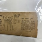 Antique 1890s Cosmopolitan Sewing Pattern  1086 Girls Apron 4 Years 20 Bust