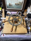 Vintage Nautical Ship Wheel Helm Metal Wood Maritime Decor 18   