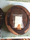 Pair Antique Victorian Walnut Oval Deep Well Picture Frame 11 X 13 Originals
