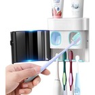Automatic Toothpaste Dispenser Wall Mounted Toothbrush Holder Family Organizer