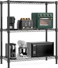 Black Duty Shelving Shelves Storage Wire Rack Shelf 3-tier Heavy