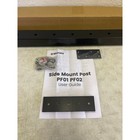 Muzata Black Side Mount Cable Railing Post 42x2x2  Level Drilled Stainless Steel