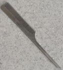 Vtg Goody Aluminum Teasing Hair Comb Metal Rat Tail Silver Rattail 8 l Usa Mcm