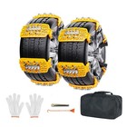 6pcs Anti-skid Snow Tire Chains For Trucks Suv Sedans Muddy Roads Winter Driving