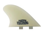 Pacific Vibrations Fits Fcs  Ci Twin Keel Fin Surfboard Fins Fiberglass Clear